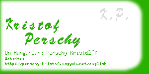 kristof perschy business card